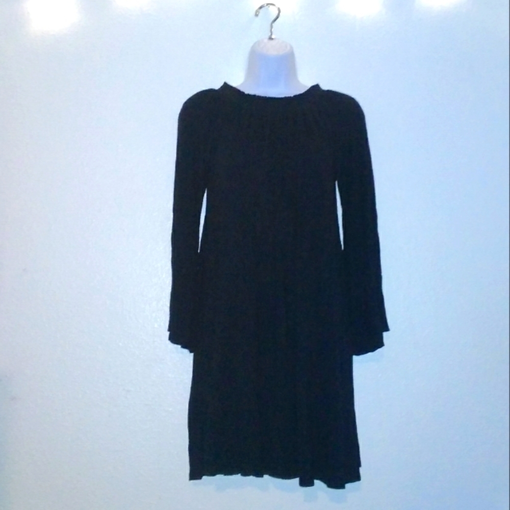 Allison Brittney Soft Stretch On/Off Shoulder Dress With Fluted Hem
